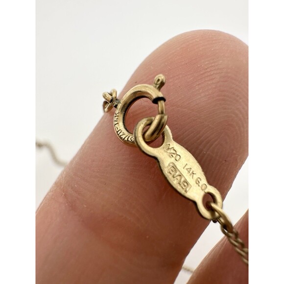 14k Gold Filled Freshwater Pearl Dainty Necklace 16.5” - Picture 4 of 4